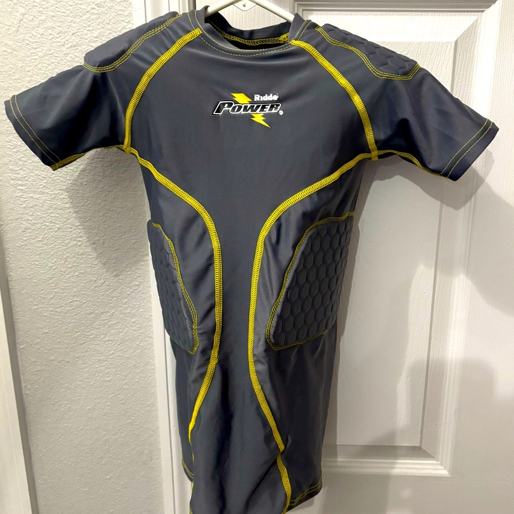 Ridell Youth Padded Football Shirt Black and Gray